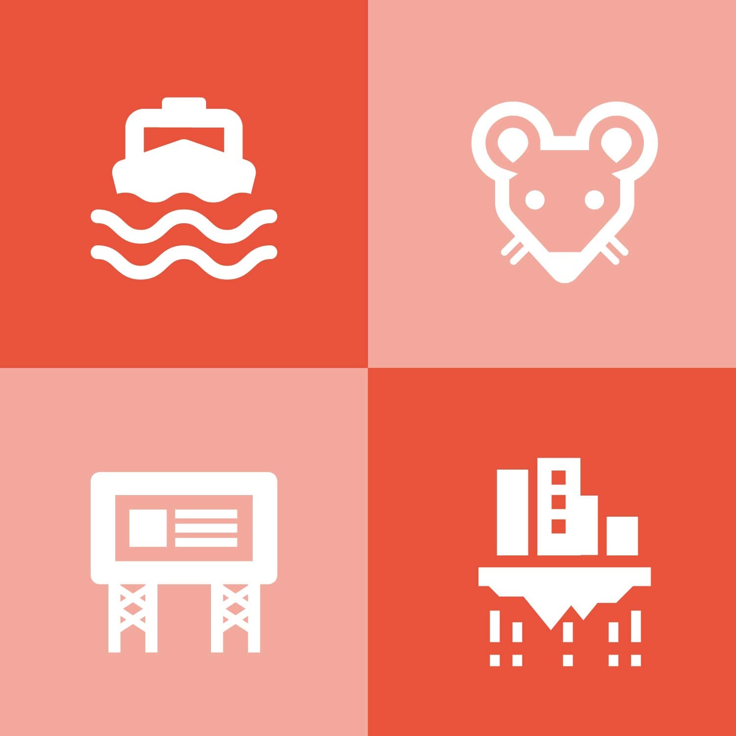 Custom service icons designed for the website